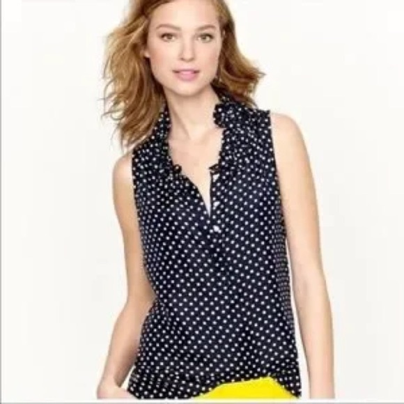 J.crew Polka Dot Blouse - Picture 1 of 3